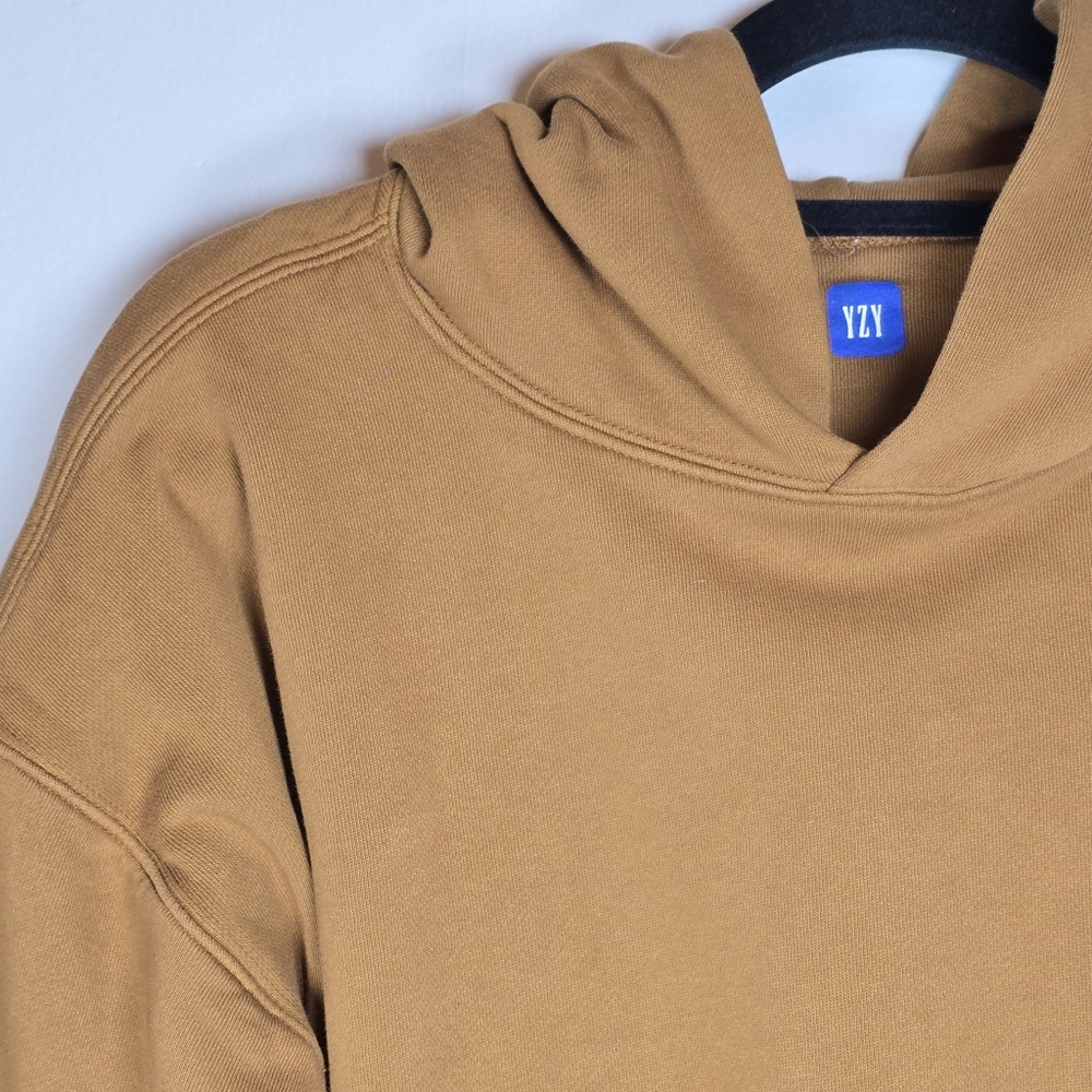 Yeezy x Gap Kanye West Men's Double Layer Sweatshirt Hoodie Brown Small Unisex - Picture 6 of 12